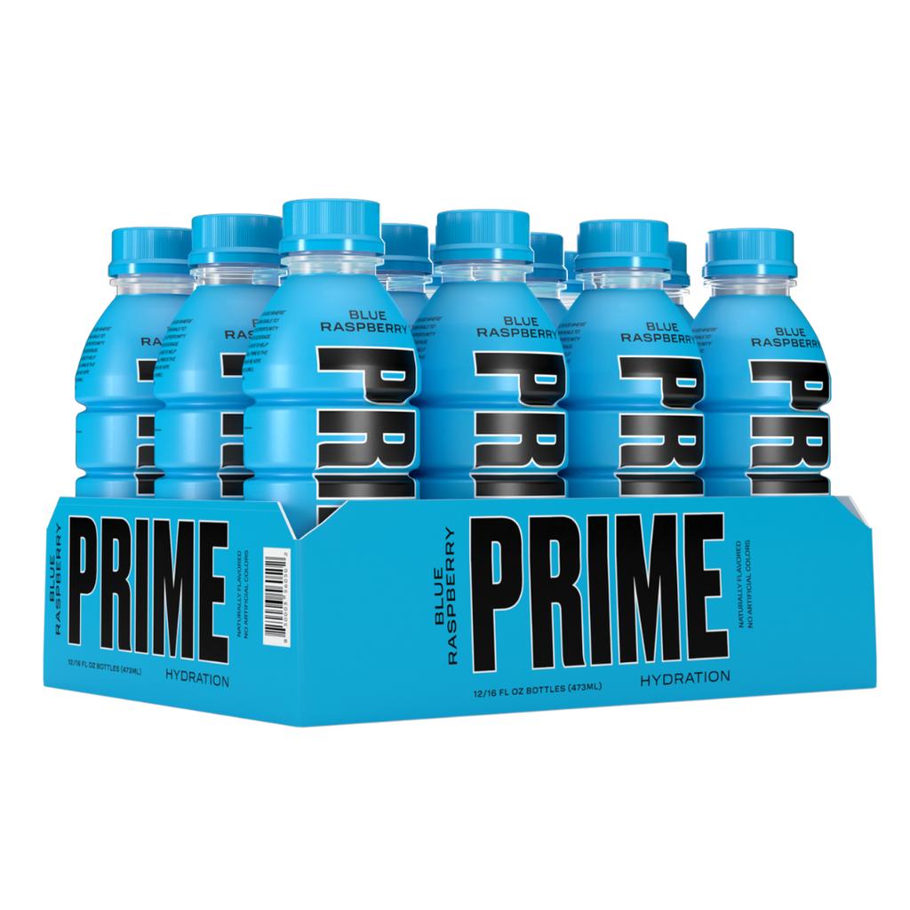 Prime Water Bottle - Blue Raspberry Design (1 bottle)